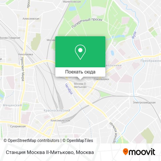 Карта Станция Москва II-Митьково