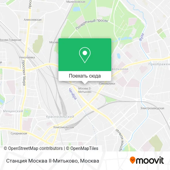 Карта Станция Москва II-Митьково