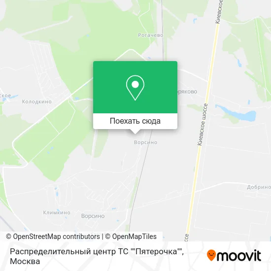 Карта Распределительный центр ТС ""Пятерочка""