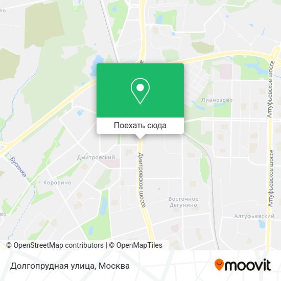 Карта Долгопрудная улица