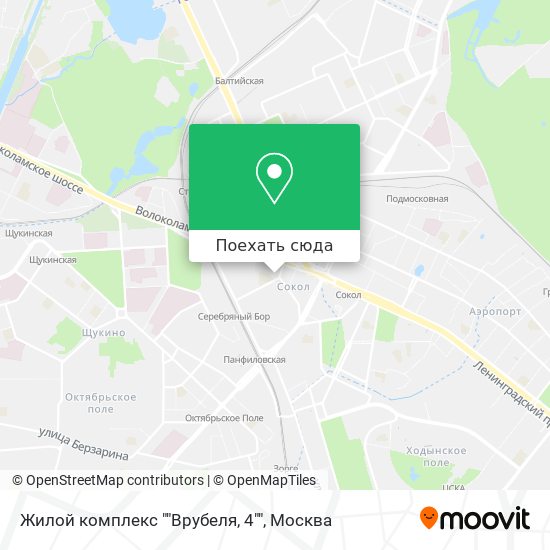Карта Жилой комплекс ""Врубеля, 4""