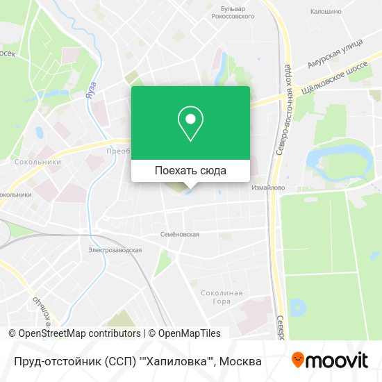 Карта Пруд-отстойник (ССП) ""Хапиловка""