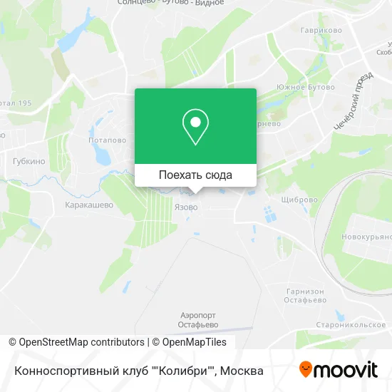 Карта Конноспортивный клуб ""Колибри""
