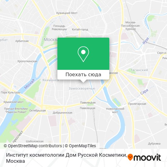 Карта Институт косметологии Дом Русской Косметики