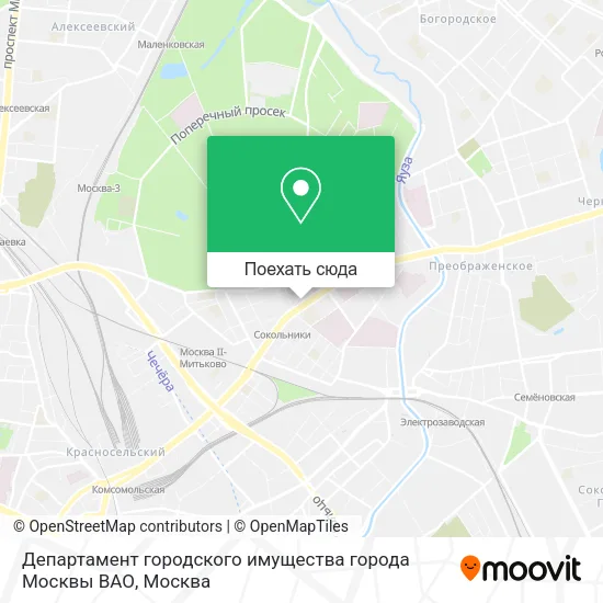 Карта Департамент городского имущества города Москвы ВАО