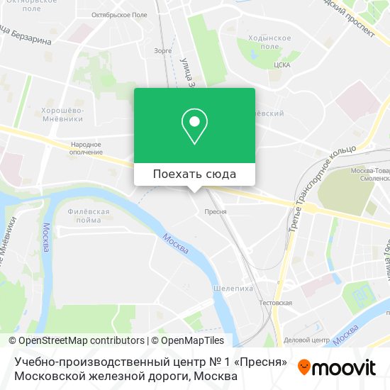 Карта Учебно-производственный центр № 1 «Пресня» Московской железной дороги