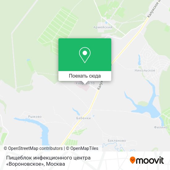 Карта Пищеблок инфекционного центра «Вороновское»
