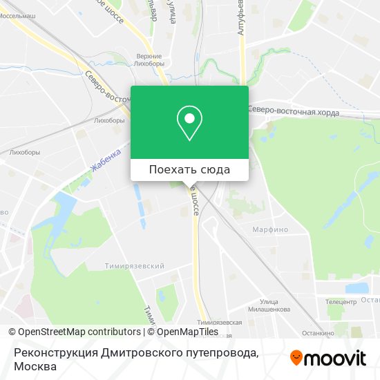 Карта Реконструкция Дмитровского путепровода