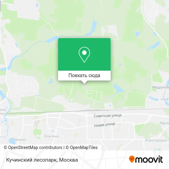 Карта Кучинский лесопарк
