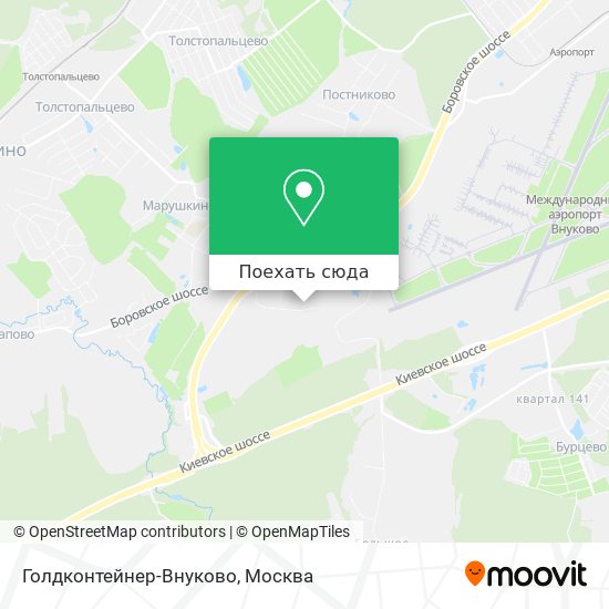 Карта Голдконтейнер-Внуково