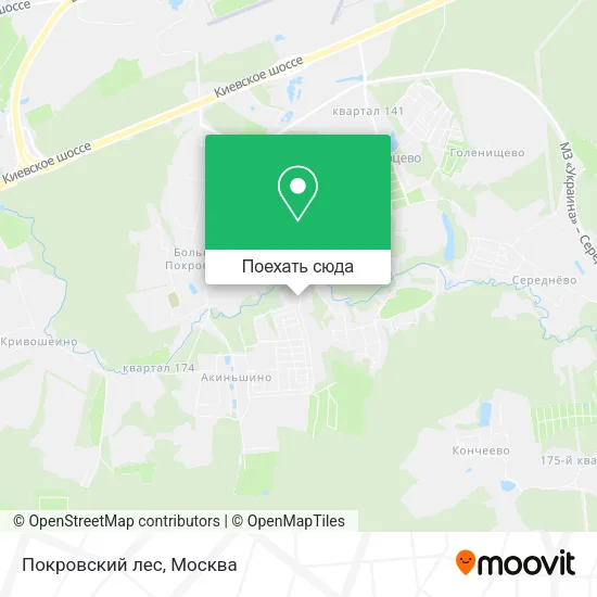 Карта Покровский лес
