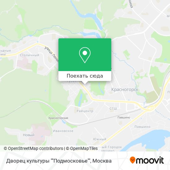 Карта Дворец культуры ""Подмосковье""