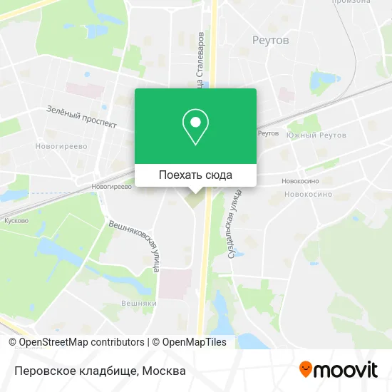Карта Перовское кладбище