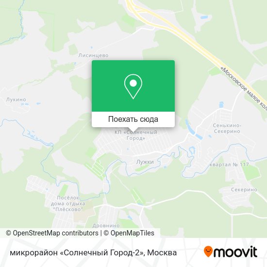 Карта микрорайон «Солнечный Город-2»