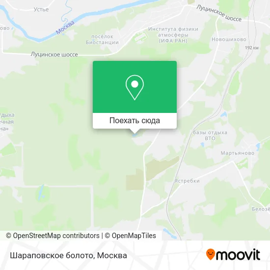 Карта Шараповское болото