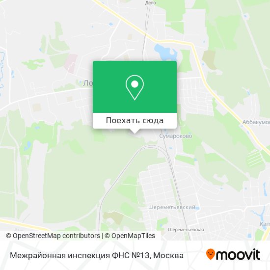 Карта Межрайонная инспекция ФНС №13