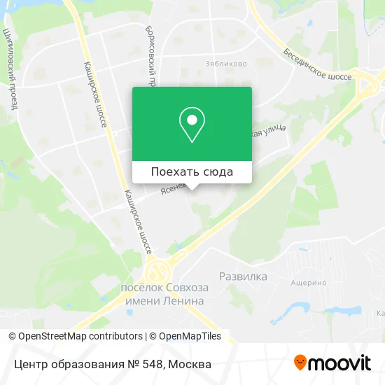 Карта Центр образования № 548