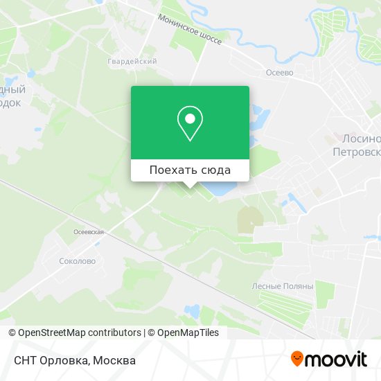 Карта СНТ Орловка
