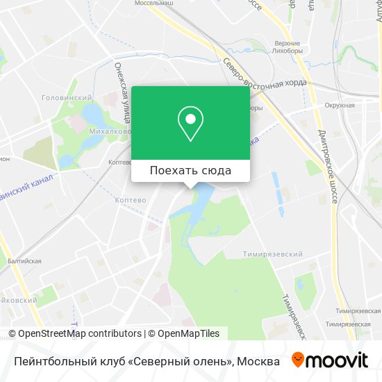 Карта Пейнтбольный клуб «Северный олень»