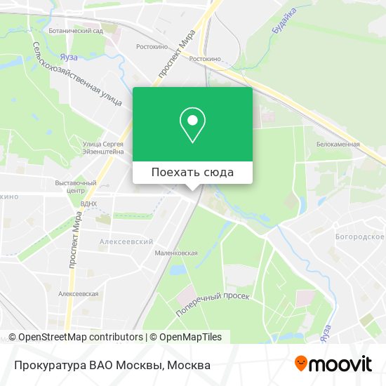 Карта Прокуратура ВАО Москвы