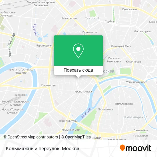 Карта Колымажный переулок
