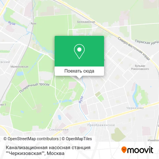 Карта Канализационная насосная станция ""Черкизовская""