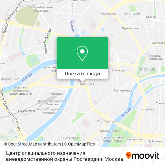 Карта Центр специального назначения вневедомственной охраны Росгвардии
