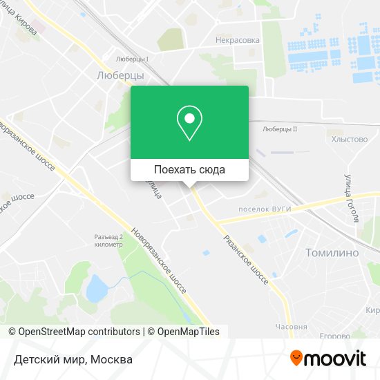 Карта Детский мир