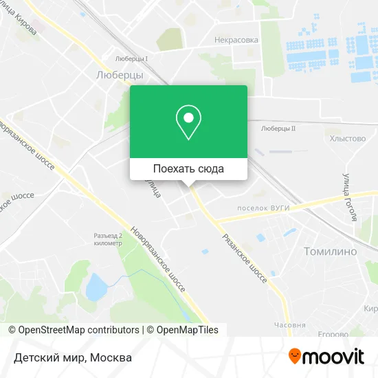 Карта Детский мир