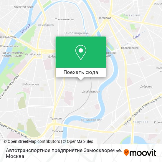 Карта Автотранспортное предприятие Замоскворечье