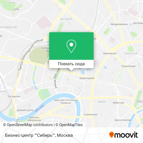 Карта Бизнес-центр ""Сибирь""