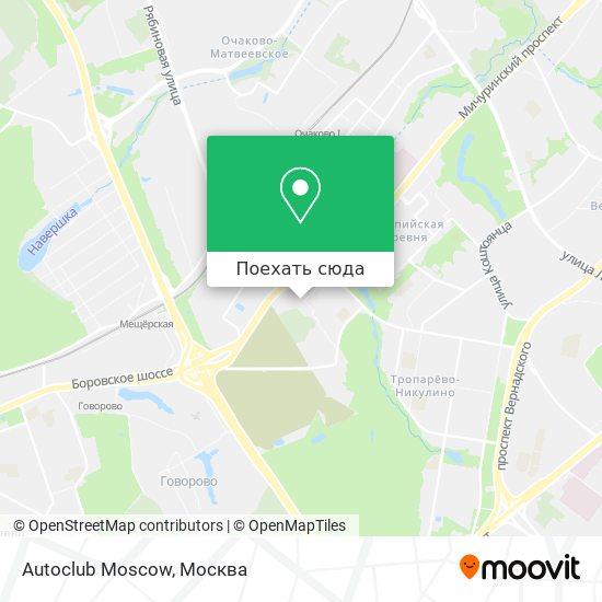 Тропарево никулино карта