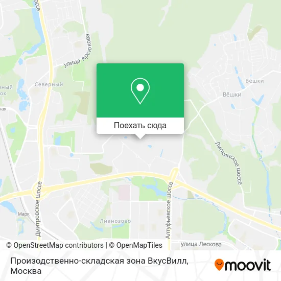 Карта Произодственно-складская зона ВкусВилл