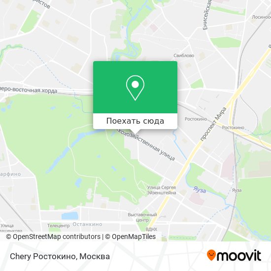 Карта Chery Ростокино