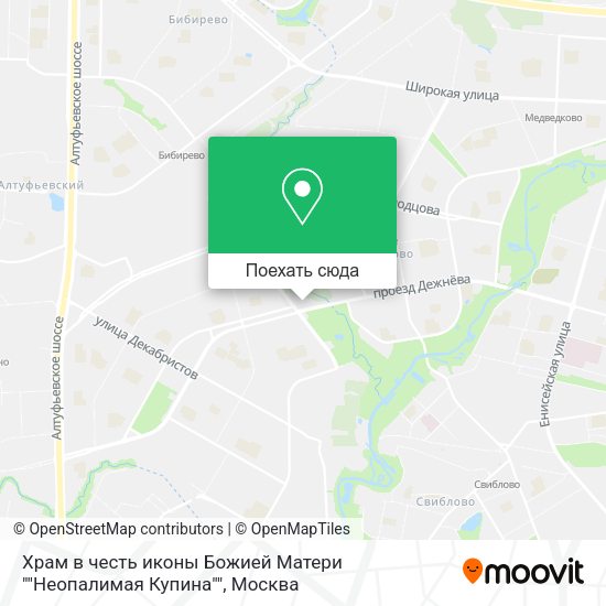 Карта Храм в честь иконы Божией Матери ""Неопалимая Купина""