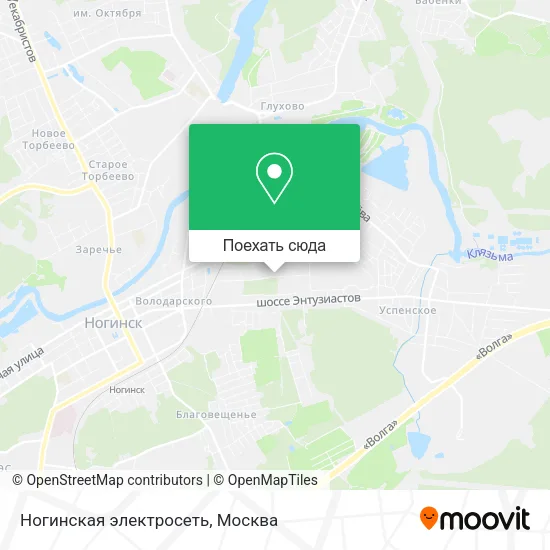 Карта Ногинская электросеть