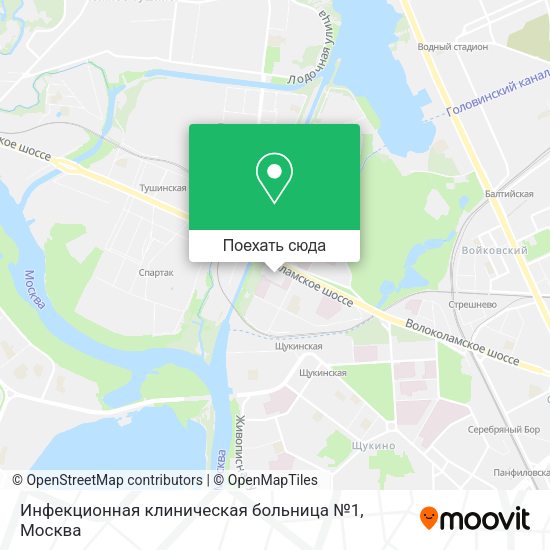 Карта Инфекционная клиническая больница №1
