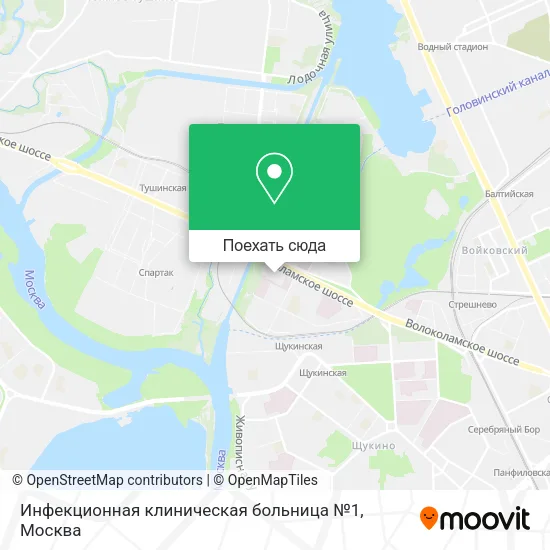 Карта Инфекционная клиническая больница №1