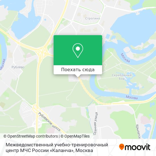 Карта Межведомственный учебно-тренировочный центр МЧС России «Каланча»
