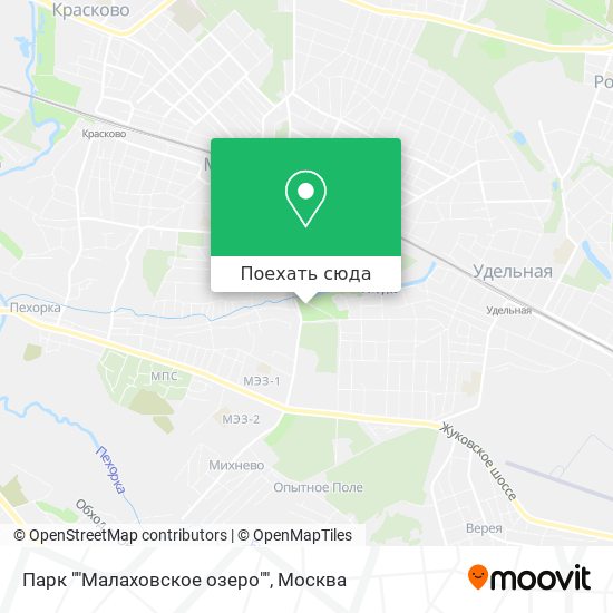 Карта Парк ""Малаховское озеро""