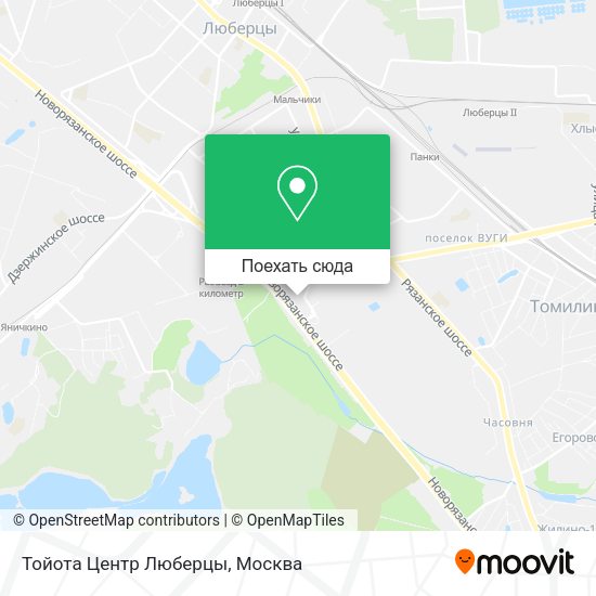 Карта Тойота Центр Люберцы