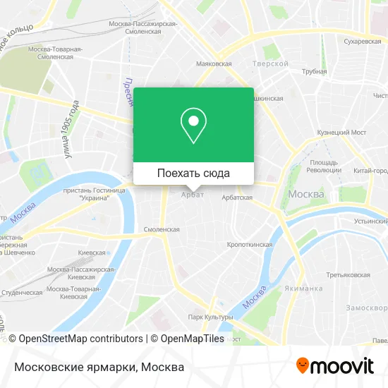 Карта Московские ярмарки