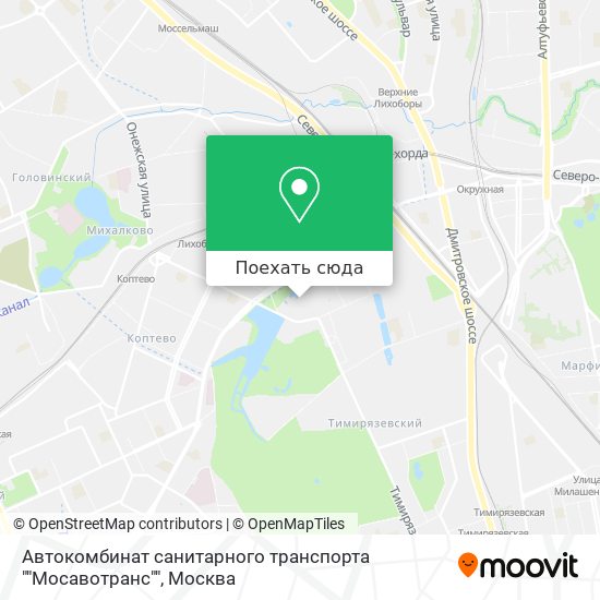 Карта Автокомбинат санитарного транспорта ""Мосавотранс""