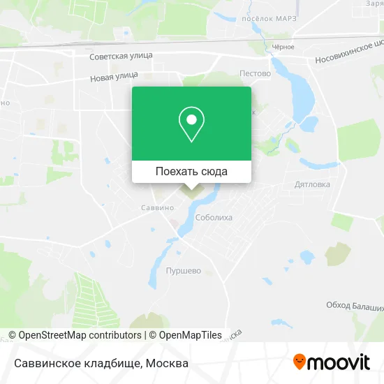 Карта Саввинское кладбище