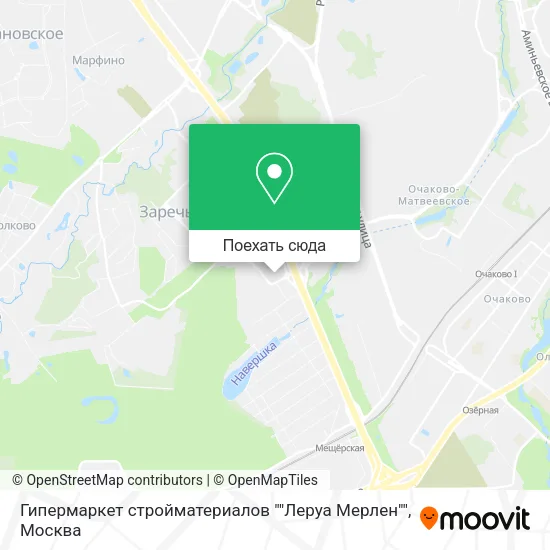 Карта Гипермаркет стройматериалов ""Леруа Мерлен""