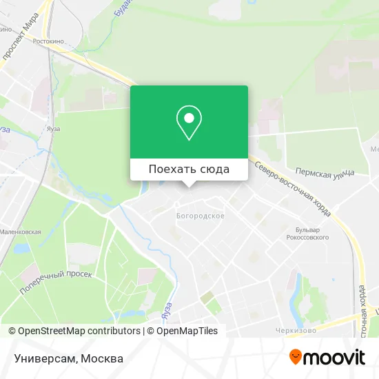 Карта Универсам