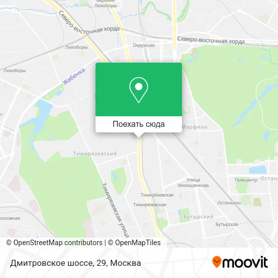 Карта Дмитровское шоссе, 29