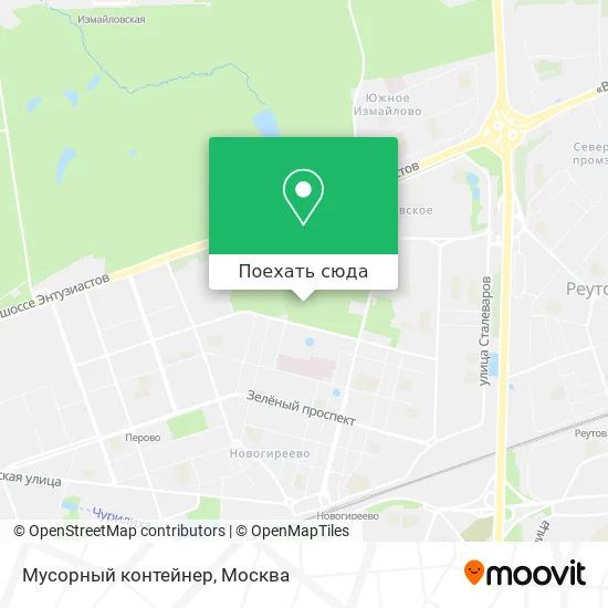 Карта Мусорный контейнер