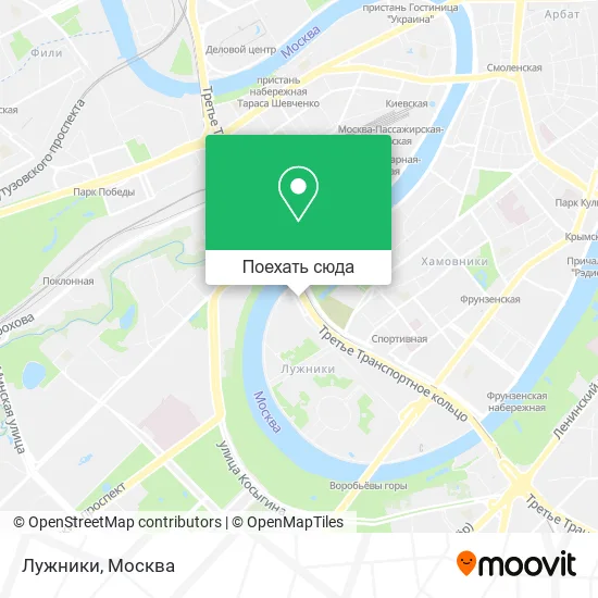 Карта Лужники