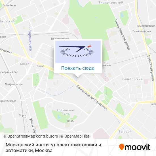 Карта Московский институт электромеханики и автоматики
